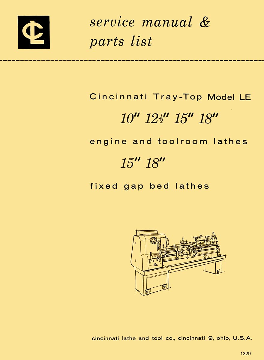 Cincinnati Tray-Top Metal Lathe Model LE 10
