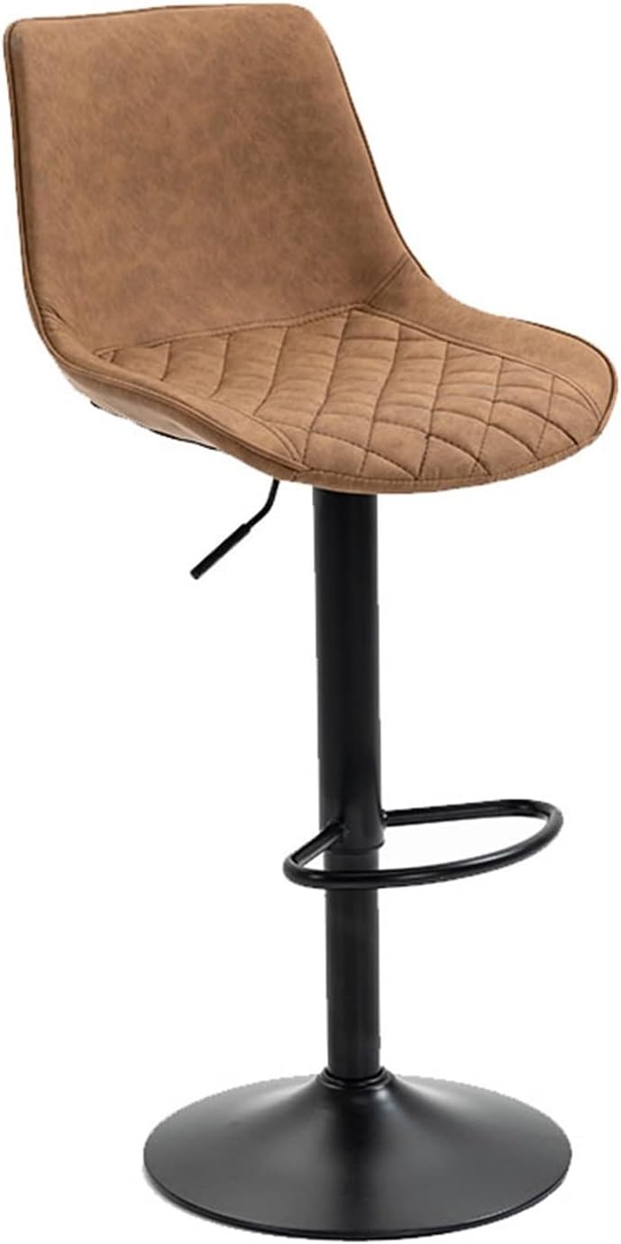 HASMI Bar Stools Bar Chair Modern Metal Revolving Bar Back Chair Home Lift Bar Stool Front Desk Adjustable Wrought Iron Bar Chairs Bar Chairs (Color : B)