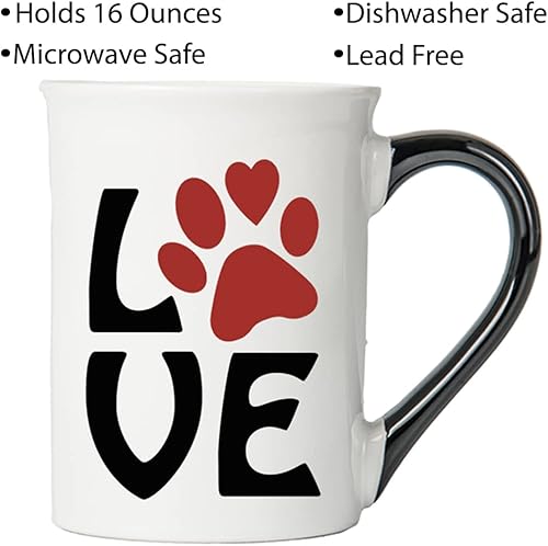Miniatura 4 de Cottage Creek Taza de café de cerámica para mamá, 16 onzas, estampado de patas, regalos para amantes de los perros