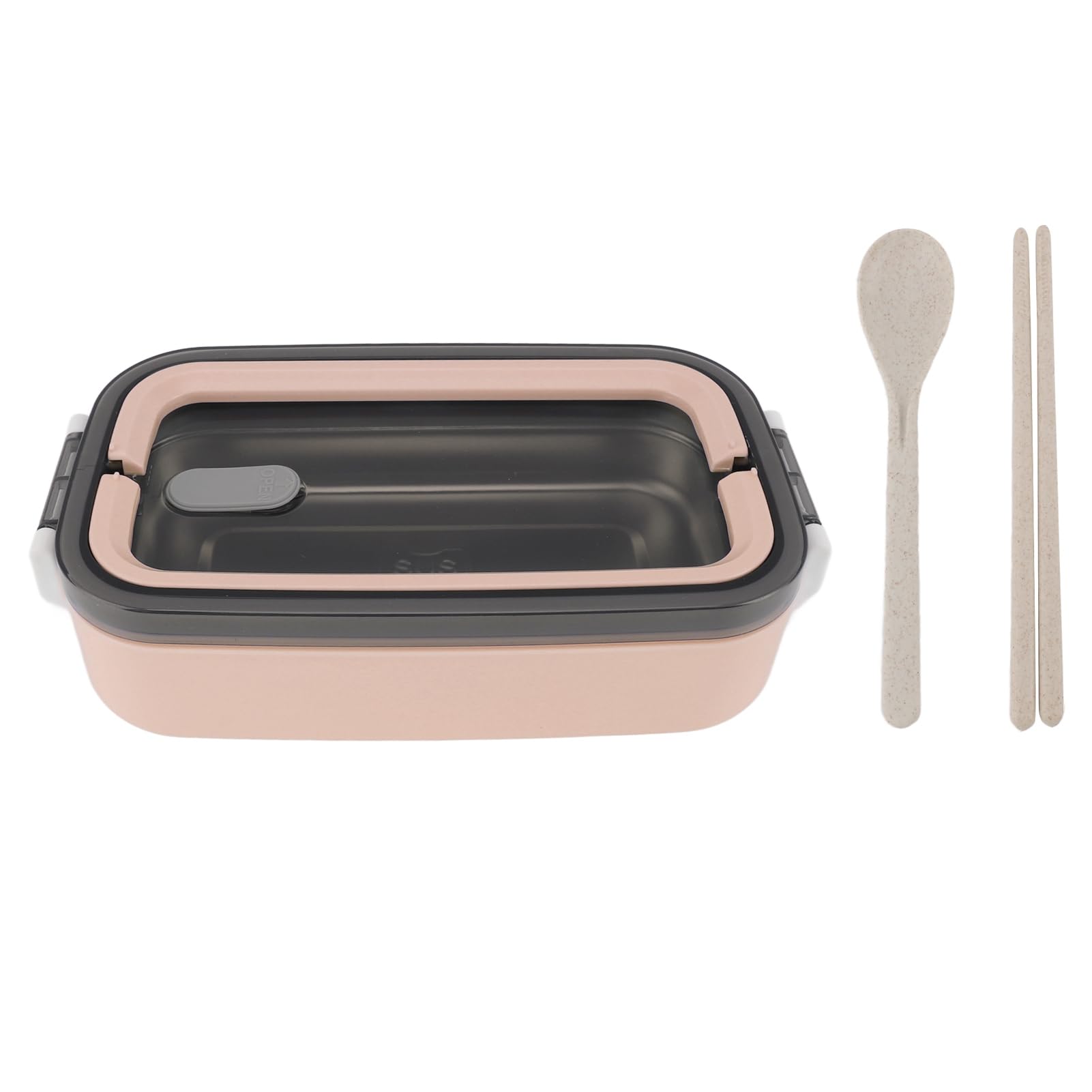 Porta Pranzo Isolato In Acciaio 304 Con Scomparti, 22,5x14,5x8 Cm, Antiperdite Per Scuola E Ufficio, Rosa