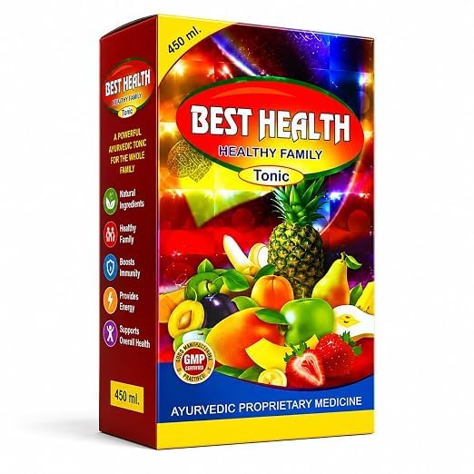 HEALTH TONIC | AYURVEDIC HERBAL TONIC FOR STRENGTH, ENERGY, IMMUNITY & WELLNESS | FAMILY HEALTH SUPPLEMENT 450ML-image-0