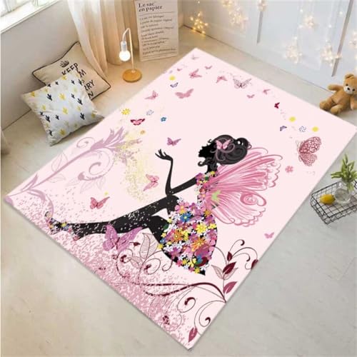 Tapis papillon fille beau style doux et finitions soignées