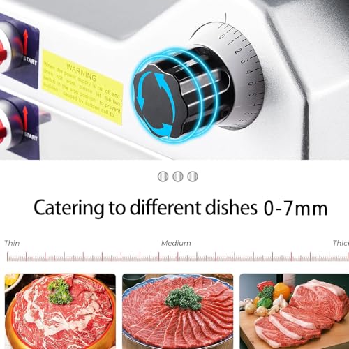Cortadora automática de carne congelada 550W, acero inox 12 pulg. miniatura 3