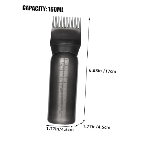 FRCOLOR 4pcs Hair Dye Applicator Bottles with Scalp Comb Refillable Portable Hair Coloring Tools for Salon Home Use Lightweight