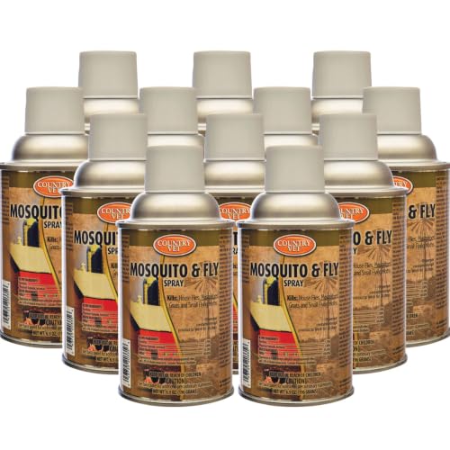 Country Vet Metered Mosquito and Fly Spray 6.4 oz cans 342033CVA (Case of 12) Dispenser NOT Included