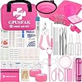 GPUSFAK 136pcs Dog First Aid Kit - Pet First Aid Kit for Dogs and Cats Pet First Aid Supplies for Car Traveling Home