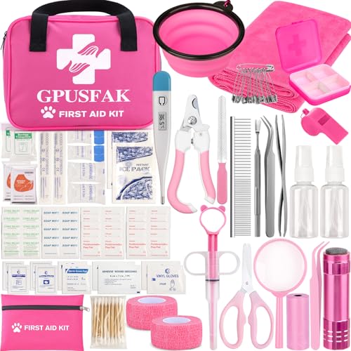 GPUSFAK 136pcs Dog First Aid Kit - Pet First Aid
