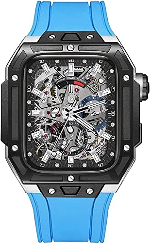 Boîtier en acier 316L Apple Watch 7 45mm, l'élégance tactique masculine en agate noire