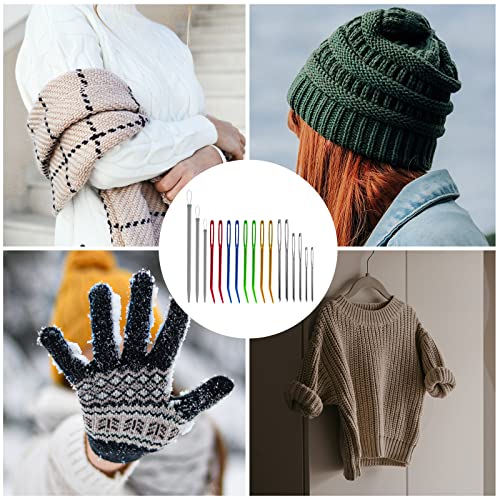 17Pcs Large-Eye Blunt Needles, 8Pcs Bent Tapestry Needles 6Pcs Straight Wool Needles 3Pcs White Yarn Needles For Knitting Crocheting Macrame Darning Needle For Hand Stitch Diy Crafts (Multicolored) #TOP5