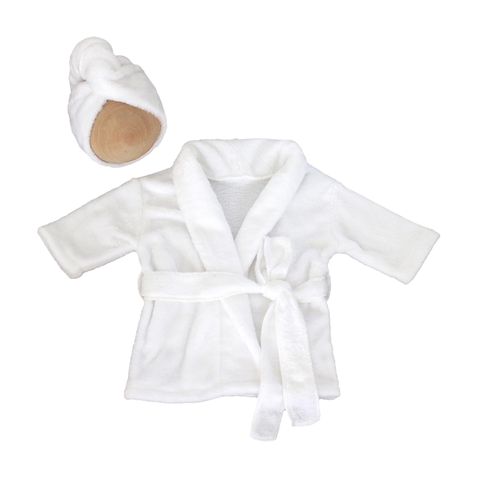 Qaonsciug Men's White Cozy & Versatile Newborn Bathrobe & Practical Baby Sleepsuit Luxurious Newborn Photography Bathrobe For Boys Girls