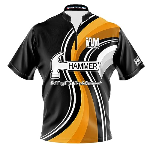 Logo Infusion Dye-Sublimated Bowling Jersey (Sash Collar) - I AM Bowling Fun Design 2011-HM - Hammer (Men's M) Multicolored