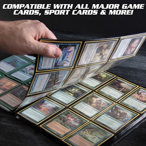 Monster 9 Pocket Trading Card Binder - Matte Purple Album, Anti-Theft & Anti-Drop TCG Protection w Side Loading Padded Pockets, Double Sided, Holds 360 Cards, Sports, Gaming, Kpop, Gift