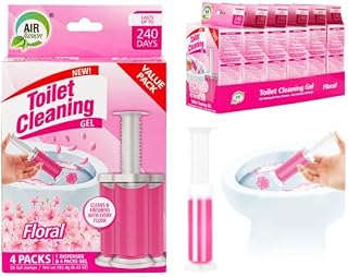 Toilet Gel Stamps, 56 stamps – Floral Fresh Scent – Long-Lasting, Easy-Apply Toilet Bowl Cleaner – Removes Stains & Odors