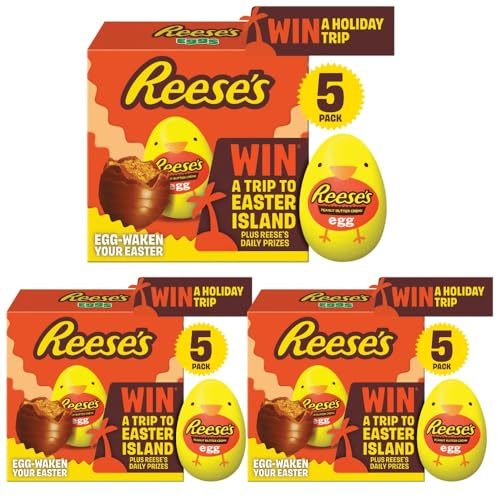 Easter Eggs & Seasonal Treats Multipack Variety of Chocolate Eggs Sweets & Treats Seasonal Easter Gift Assorted Flavours & Sizes (Reeses Peanut Butter Creme Egg 15X34g)