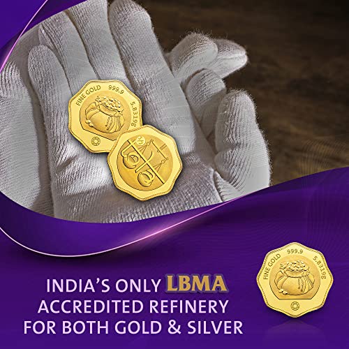 Image of MMTC-PAMP 24k (999.9) 5.8319 gm Half-Tola Yellow Gold Coin