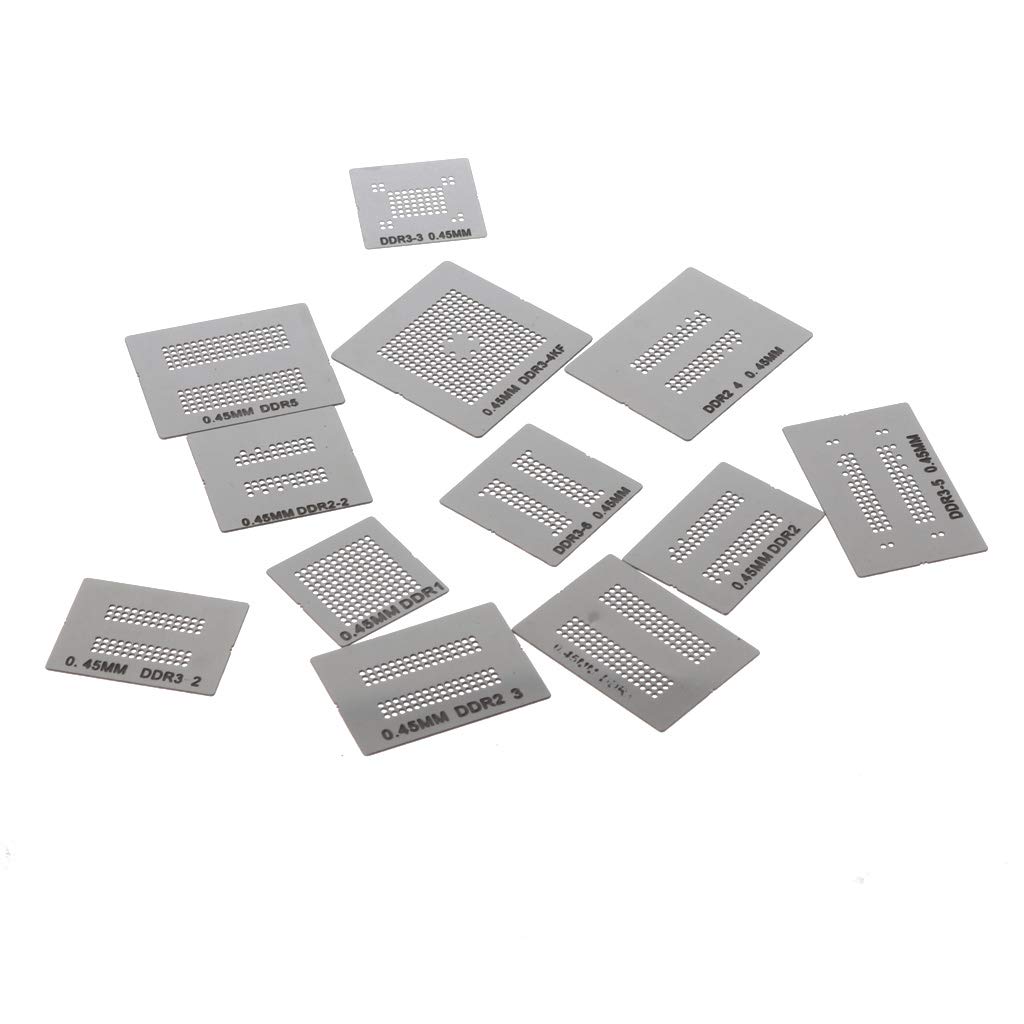 13pcs Universal Stencil Template BGA Reballing Holder Jig for DDR1 DDR2 DDR3 BGA Reballing Holder Jig