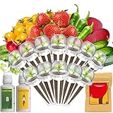 Fruit Seed Pod Kit for AeroGarden, iDoo, Ahopegarden, GARDENCUBE, 12 Pods with Strawberry, Tomato, Pepper, Cucumber, Pea, Radish, Ruby Queen Beet, Hydroponics Growing System Kits for Indoor Garden