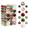 Christmas tree ornaments 68pcs shatterproof christmas balls decorations set xmas decorative hanging ornaments for christmas tree wreath garland party home office holiday decor gold green red  urban country home decor