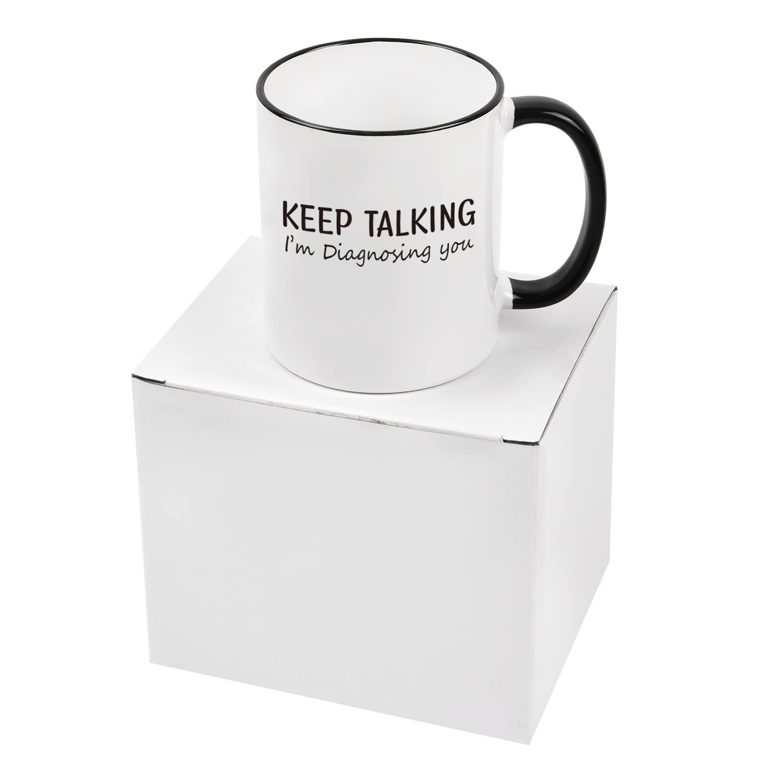 Maustic Social Worker Therapist Gifts, Keep Talking I'm Diagnosing You Mug, Psychology School Counselor Gifts Mental Health for Women Men, Psychologists Psychiatrists Nurse Doctor Gift 11 Oz