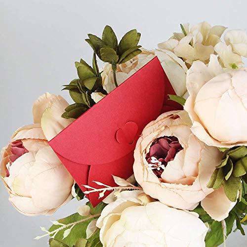 50 mini buste per biglietti regalo, a forma di