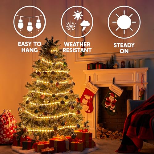 Joiedomi 31580 40Ft Led Candy Cane Rope Lights, Waterproof Outdoor 360 Led Christmas Decor Lights thumb #2