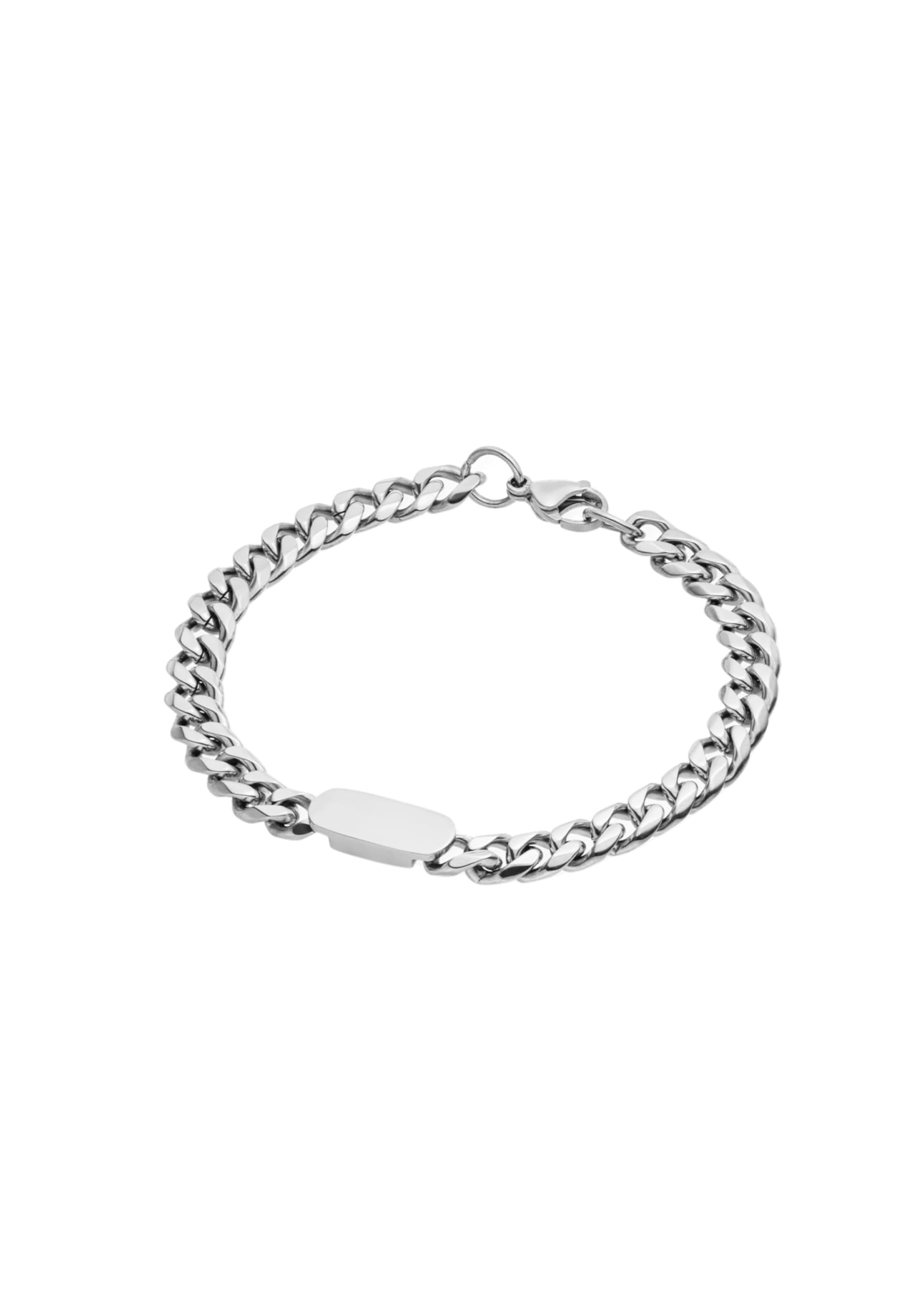 Purelei Plate Armband Herren – wasserfest | Panzerketten-Armband mit polierter Plate aus Edelstahl & 14K Vergoldung | Maskulines Everyday-Piece mit klarer Linie