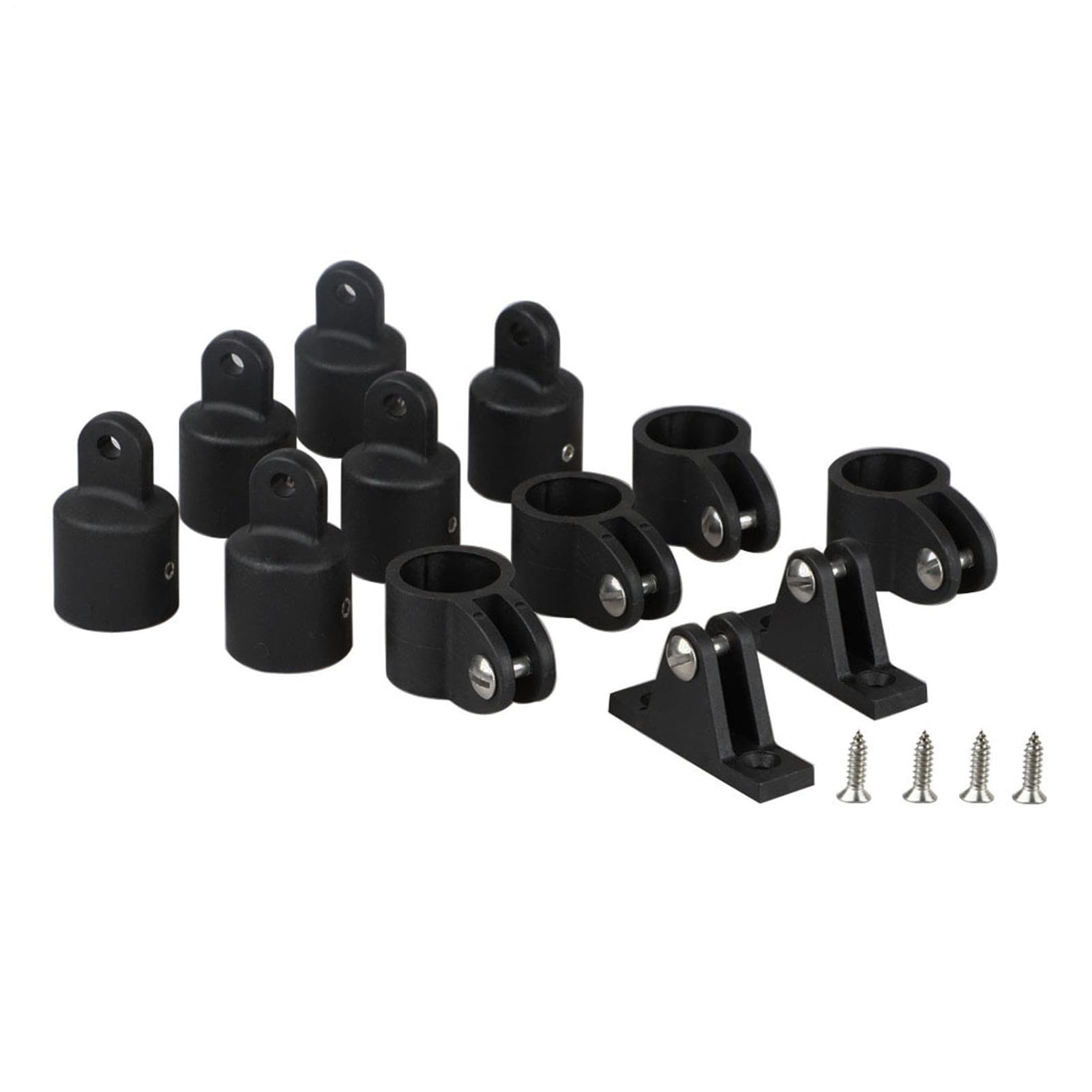 Bimini Top Herrajes De Nylon Negro Marino - Tirantes Bimini Top Ajustable Con Bucles Y Cierre De Bucle, Los Accesorios De 12 Piezas Para Toldos Incluye Deslizadores de Espalda, de Ojales, D