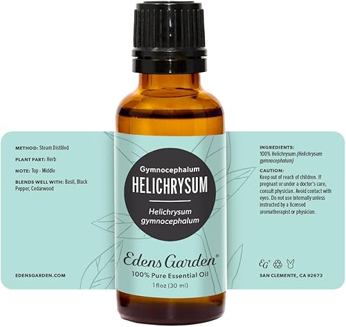 Miniatura 8 de Edens Garden Helichrysum- Aceite esencial de gimnasiocefalia, 100% puro, grado terapéutico (aceite esencial aromático natural sin diluirhomeopático