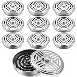 MorningRo 10 Pack Portable Mosquito Incense Coil Holders Mosquito Incense Box Sandalwood Holder with ​Handle for Home Outdoor Office Camping(Silver,Mesh Style)