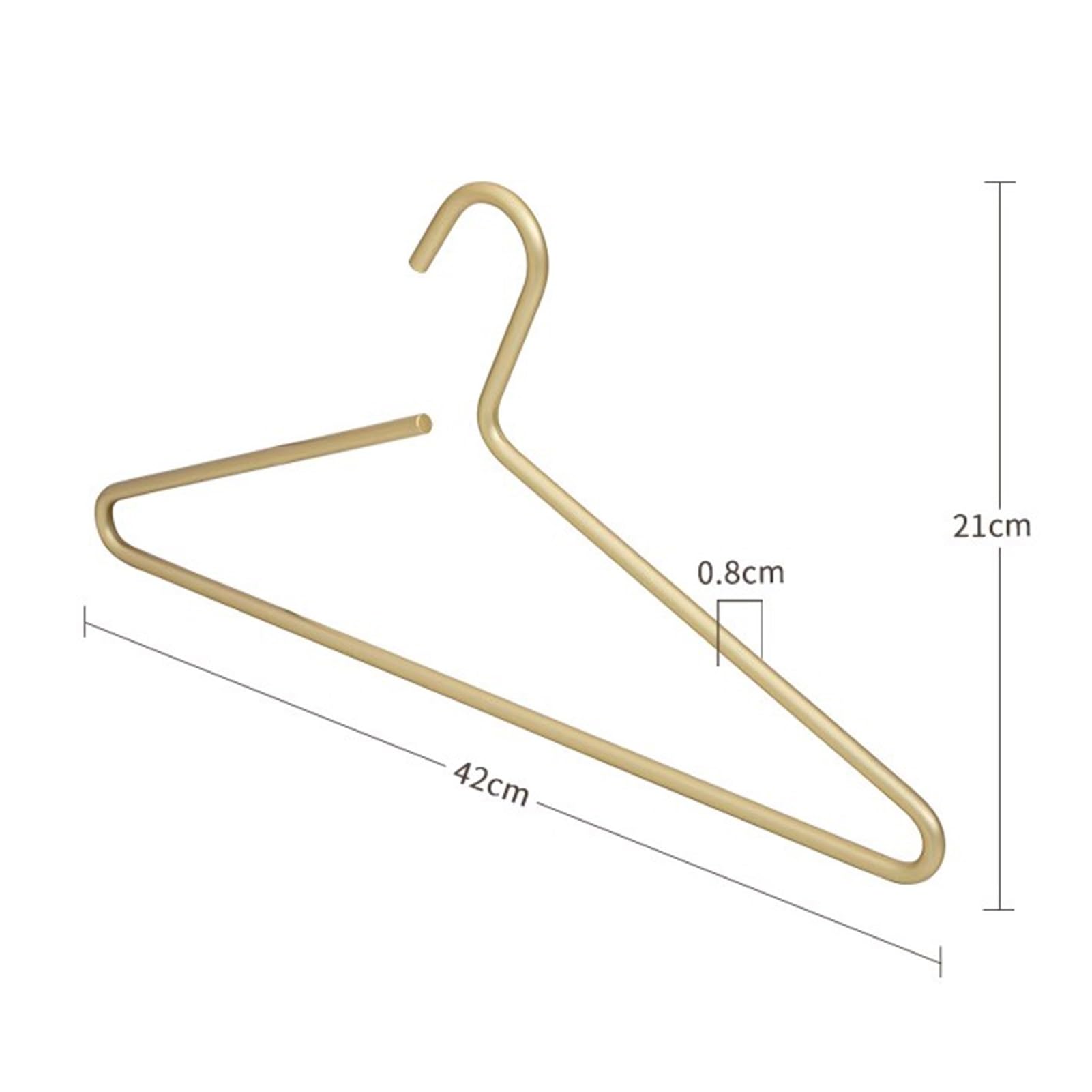 Grucce in Lega di Alluminio Dorato, Grucce in Metallo Resistenti, per Giacche, Camicie, Abiti(10pack)