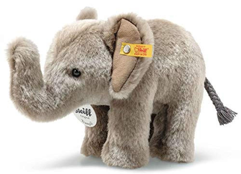 Steiff Trampili Elefant - 45 cm - Kuscheltier für Kinder - Plüschelefant - weich & waschbar - grau - (064043)