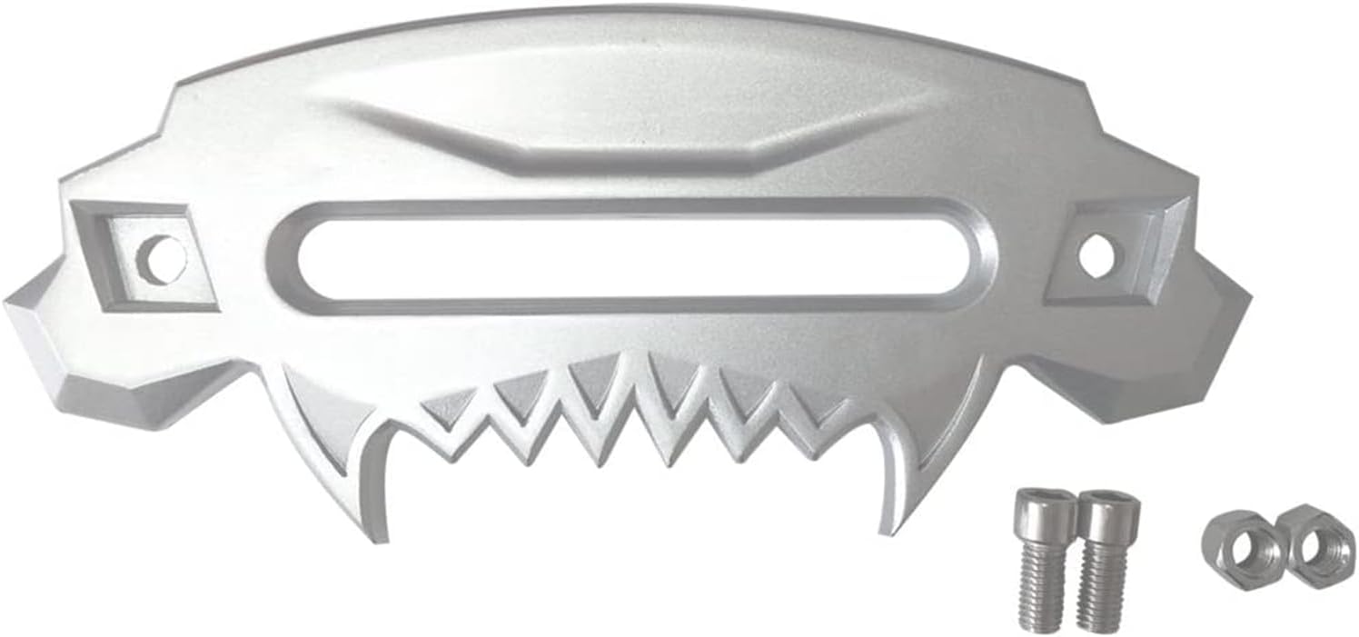 SXMA J071 Winch Cable Roller Fairlead Front Bumper Aluminum 4x4 Offroad Hawse Fairlead Synthetic Winch Compatible with 2007-2018 Je ep W Rangler Rubicon Sahara Freedom Sport JK JKU Silver