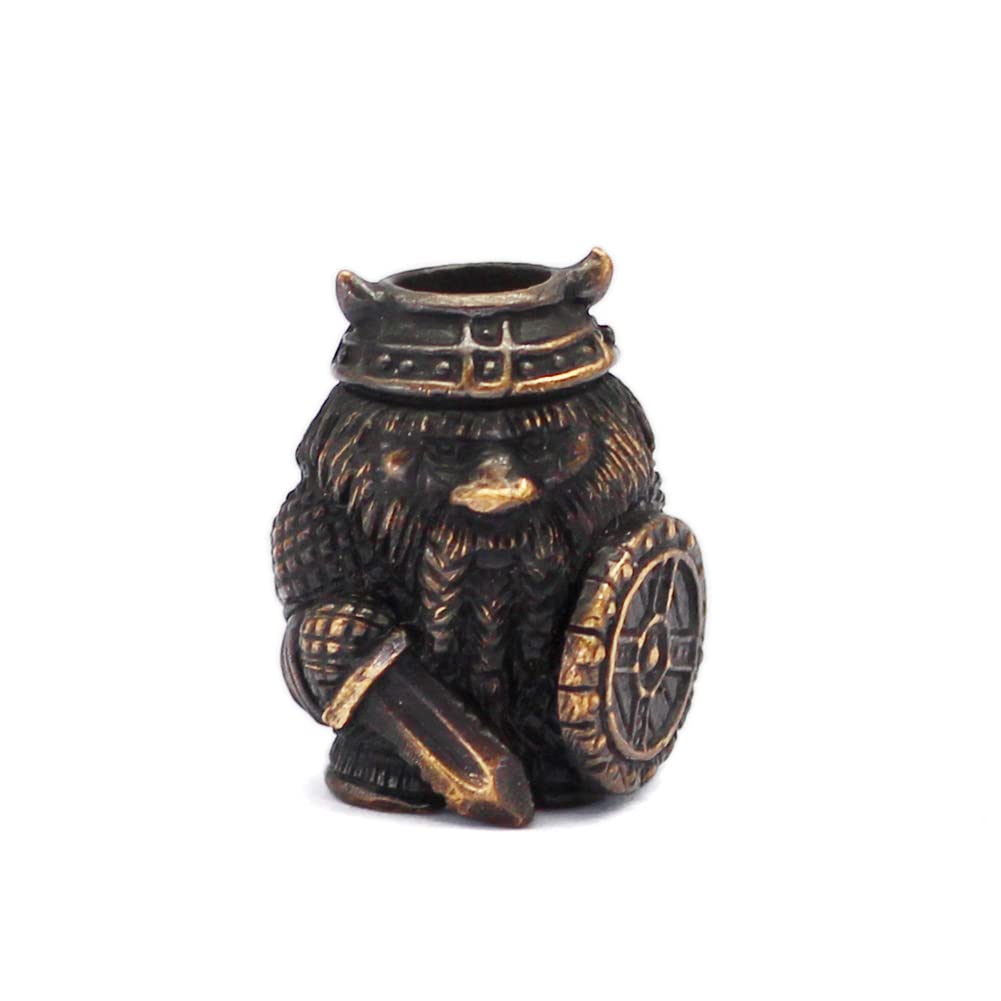 3pcs Norse Vikings worrior Paracord Beads Hair Tube Beads Stainless Steel Beads for Bracelets Pendant Necklace DIY,Braiding Beads for Hair Braids Viking Beads with Valknut Gift Bag