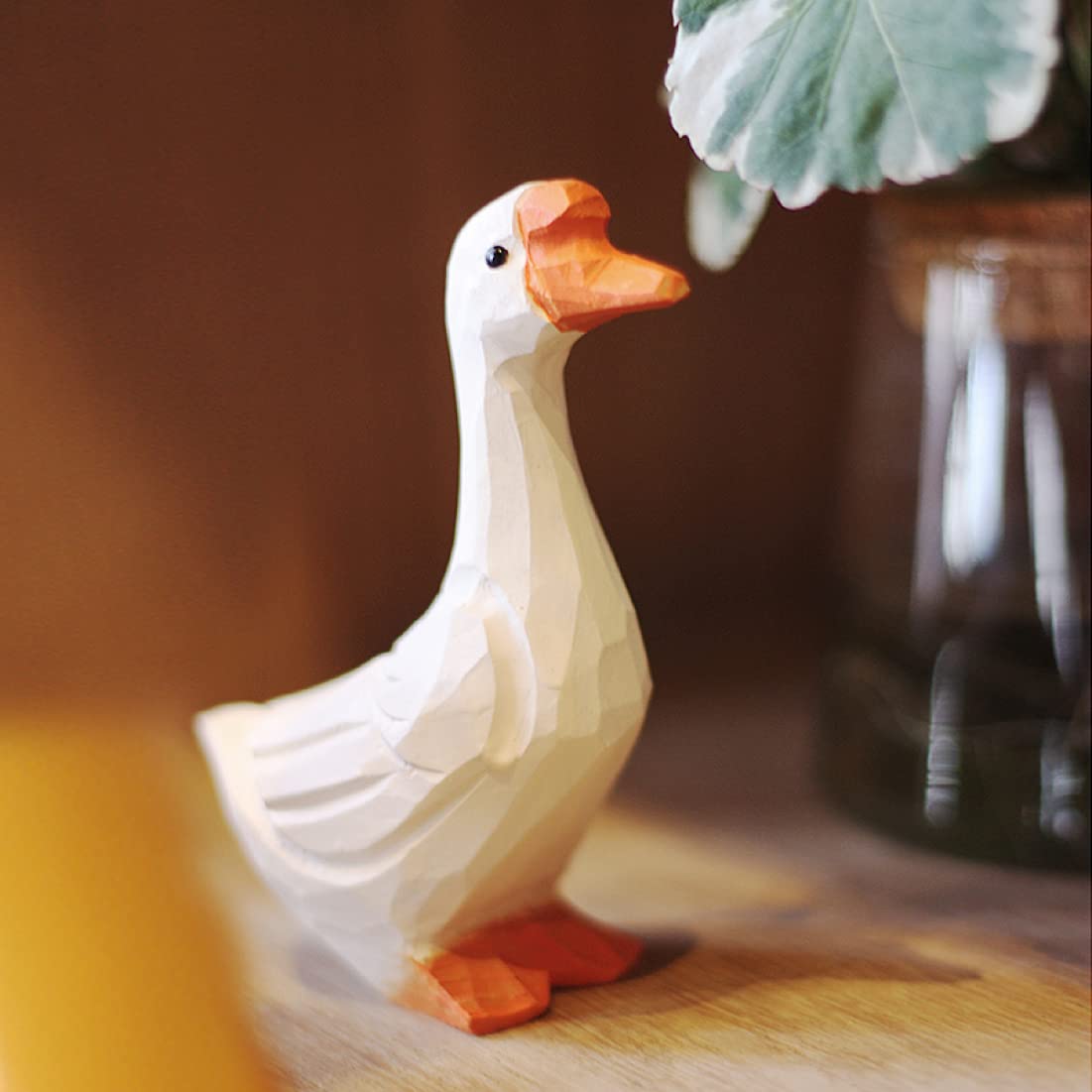 Amazon.co.jp: 鴨 ハンドメイド おきもの レトロ 縁起物 置物 木彫り