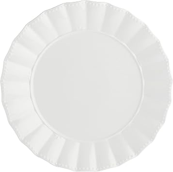 la Porcellana Ducale Round Platter cm 34 in Gift Box, Porcelain White, 12 x 12 x 3 cm