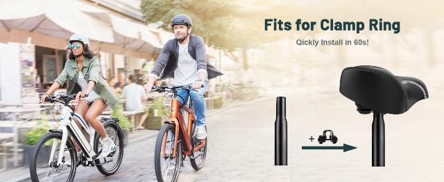 Selle Vélo Large YODOTE – Extra Large 3X – Design Ergonomique – Noire – Sans Boîte