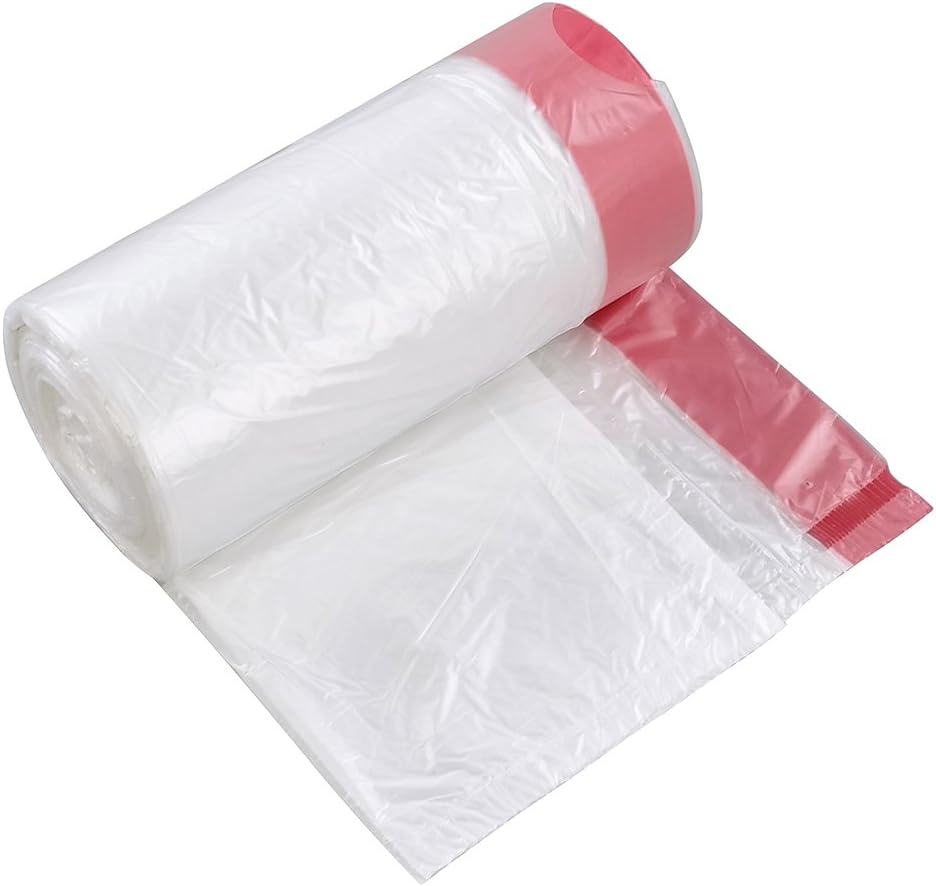 Jekiyo 13 Gallon Drawstring Clear Trash Bags, 120 Counts