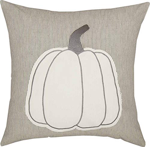 Piper Classics White Pumpkin Applique Pillow Cover 20x20