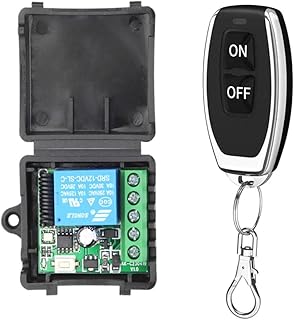 Gebildet 433Mhz Interruptor de Control Remoto Inalámbrico Universal DC 12V 1CH Módulo Receptor de Relé Transmisor RF Pes...