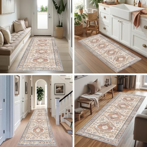 Alfombra pasillo larga de 60x350 cm antideslizante lavable para el dormitorio 6