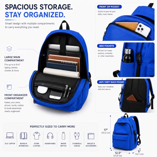 Image of 30L Waterproof 14 Inch Laptop Backpack for School, College, Office, Travel and Hiking Spacious Lightweight Daypack with Multi-Compartment Storage for Men and Women