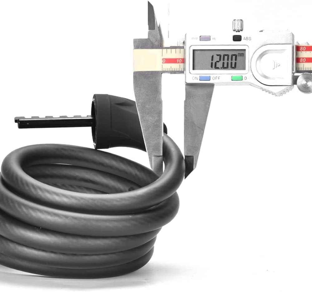 Lucchetto per Bicicletta con codice in Lega, antifurto, con Cavo in Acciaio Allungato, per Biciclette, motociclette e Mountain Bike (Bianco)