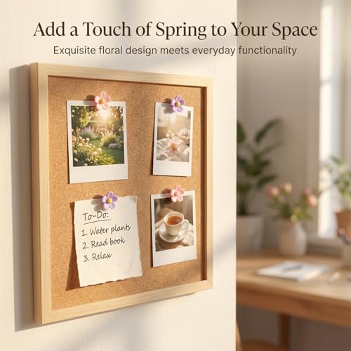 TIESOME 50 STK Pinnnadeln Blumen, Blumen Reißzwecken Heftzwecken Korktafeln Kreativ Dekorative Stecknadeln Pinnwandnadeln Pinnadeln Push Pins für Fotos Tags Stoffmarkierung Karte Zuhause