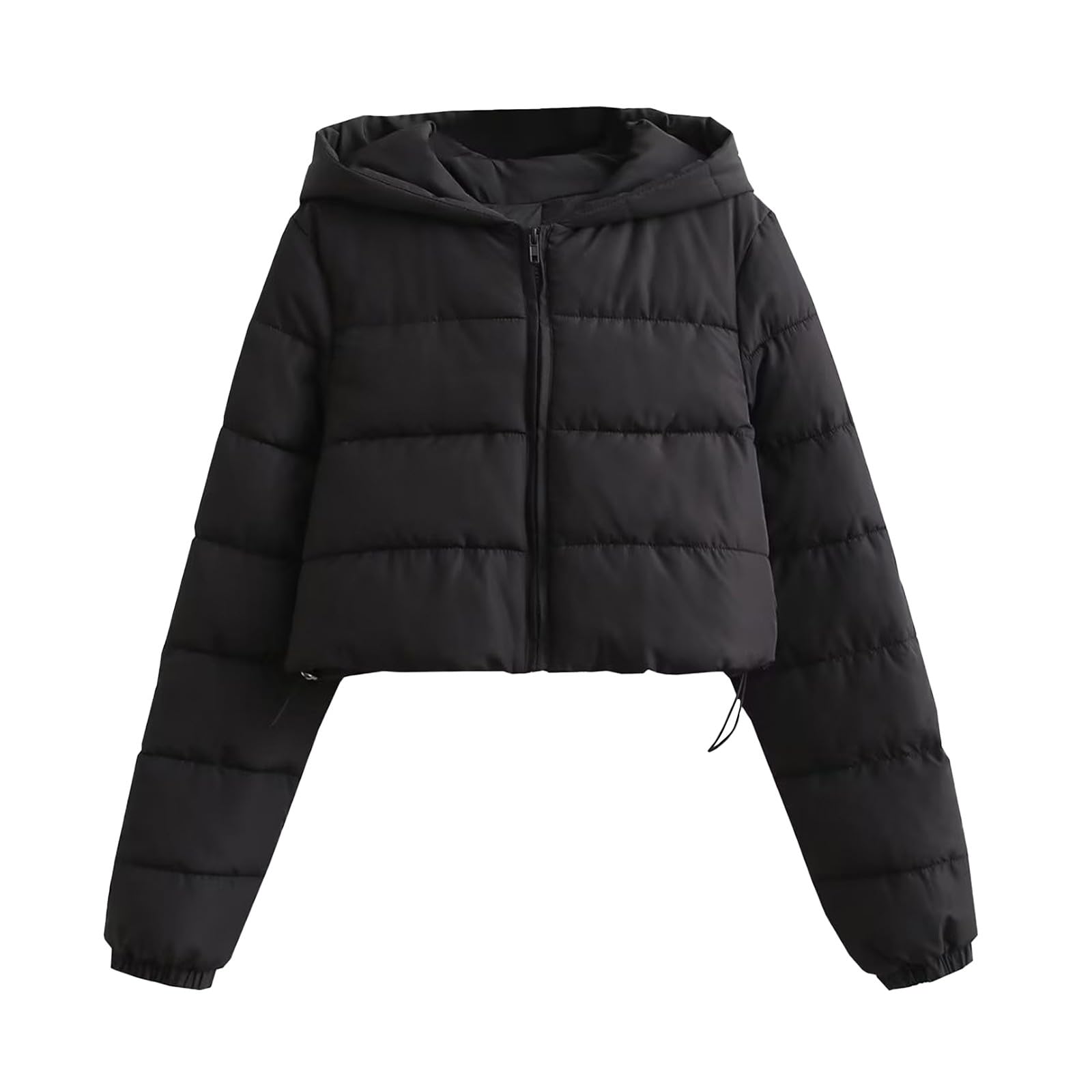 Chaqueta Mujer Abrigo Entretiempo Invierno Cazadora Plumiferos，Abrigo acolchado corto para mujer chaqueta con capucha y forro polar cálida cremallera ropa gruesa moderna bolsillos funcionales