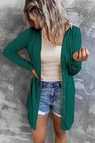 Image of Ladlop Womens Lightweight Open Front Cardigan Casual Long Sleeve Button Down Loose Fall Cardigans