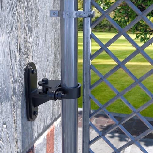 Image of Gate Hinges 2 Pack 1-3 /8 Inch Wall Mount Gate Hinge Removable Bolts for Wall Mount Fence Post Chain Link Fence Frame Hinge Outdoor Gate Hardware /Posts for Farm, Fence Gate