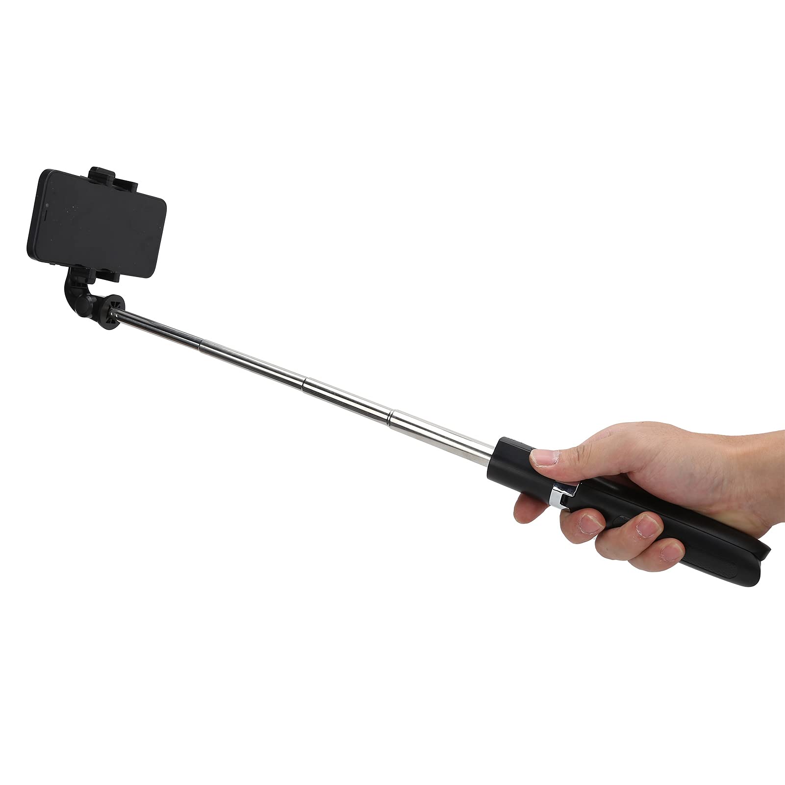 Bastone Selfie Wireless Con Treppiede Integrato - Estensibile E Pieghevole, Universale Per Smartphone (150 MAh) - Nero - 3