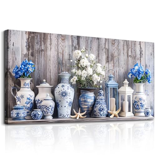 Lapremoly Large Floral Kitchen Canvas Wall Art Farmhouse Wall Decor Modern Abstract Flower in Vase Pictures for Living Room Bedroom Office Artwork for Walls Nature Themed Rustic Still Life Decoration by Lapremoly - Used condition - US$72.74