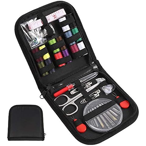 faddy-1 Portable Sewing Kit, 68 Pcs Sewing Supplies Sewing Accessories, Mini Sewing Kit for Emergency,Travel and Home, with Scissors,Thimble,Thread,Needle,Tape Measure etc Cover