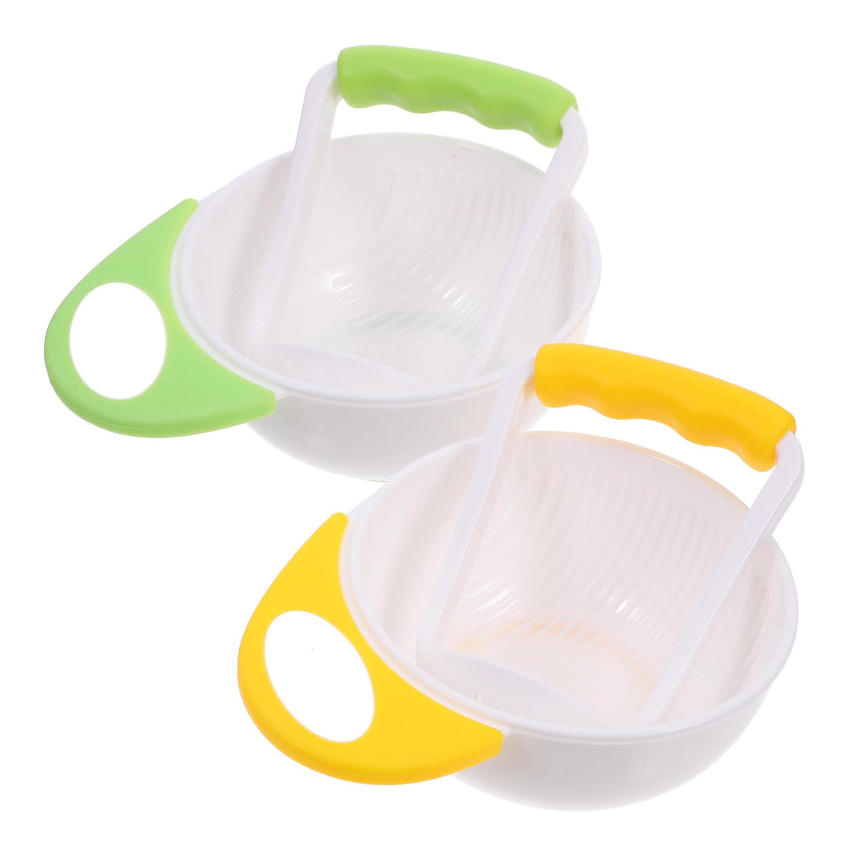 HEMOTON Grinding Bowl Set 2 Pack for Food Masher Dish Boys and Girls Fruit Vegetable Puree Maker